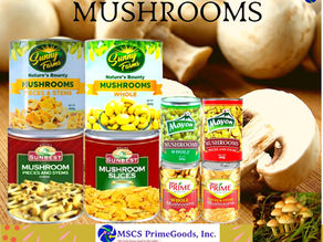 Mushrooms (Whole, Pieces & Stems, and Shiitake) Supplier