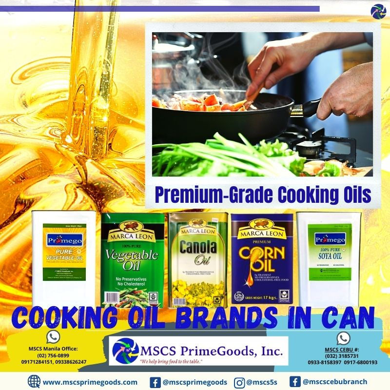COOKING OIL I MSCS PrimeGoods, Inc. I Greater Manila Area & Cebu, Philippines