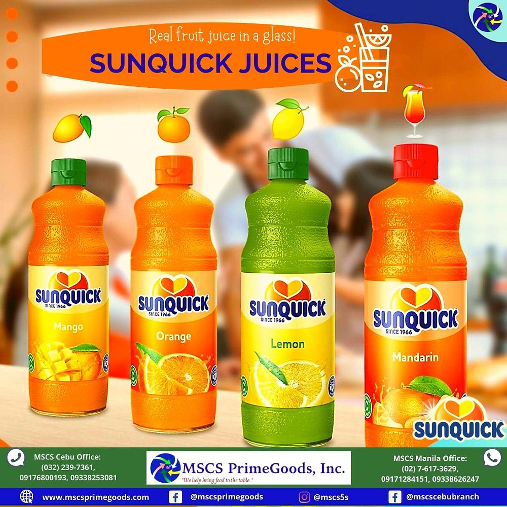 Sunquick Juices I MSCS PrimeGoods, Inc. I Greater Manila Area & Cebu
