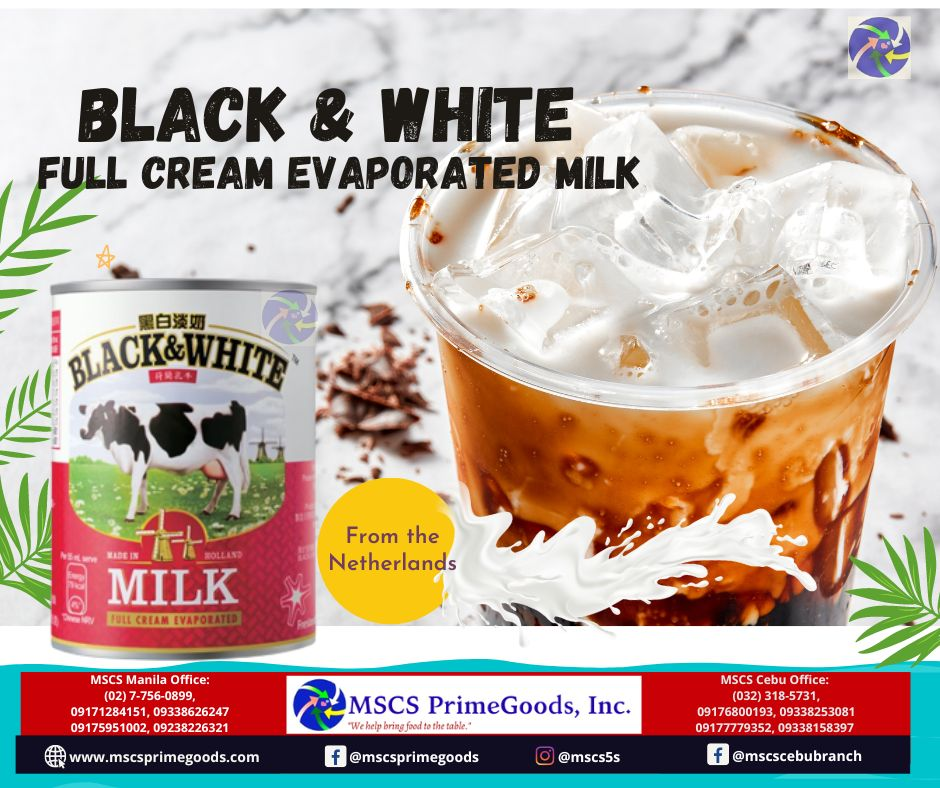 Black & White Evaporated Milk Supplier I MSCS PrimeGoods, Inc. I