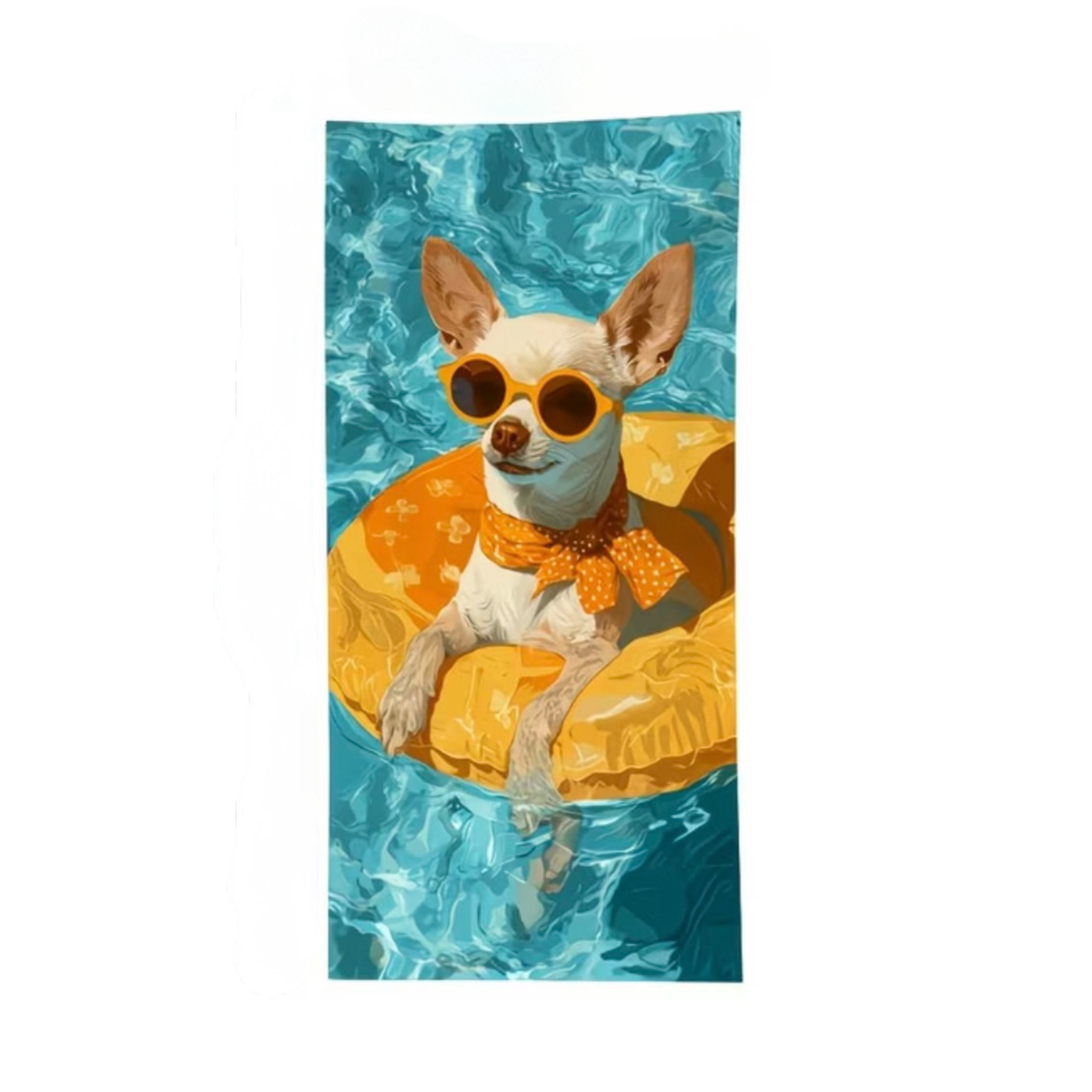 Serviette de plage Chihuahua 😎🏝️⛱️