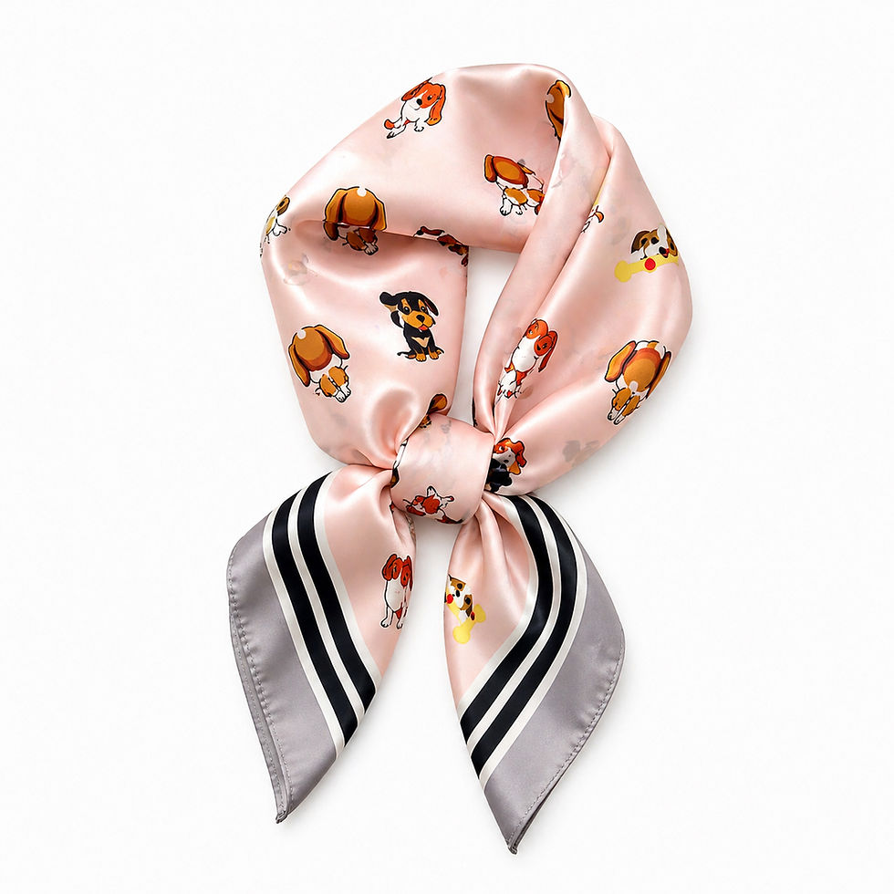 Miniature : Foulard carré motifs Chiens 🐶💕