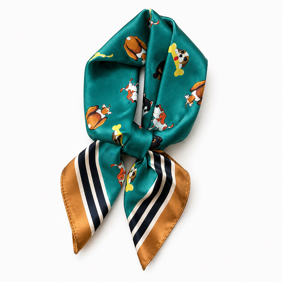 Miniature : Foulard carré motifs Chiens 🐶💕