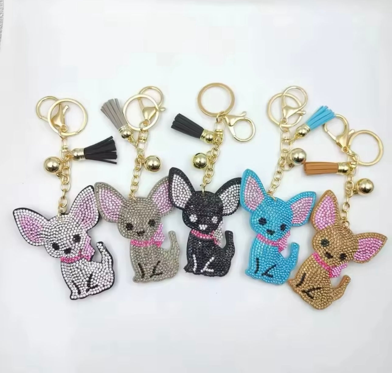 Porte clés en strass Chihuahuas ✨