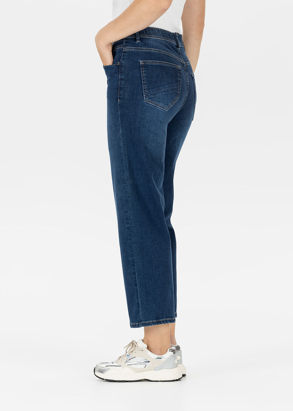 Thumbnail: Stehmann Melli-CulotteW-6/8 Length in Powerstretch Denim Fjord Navy