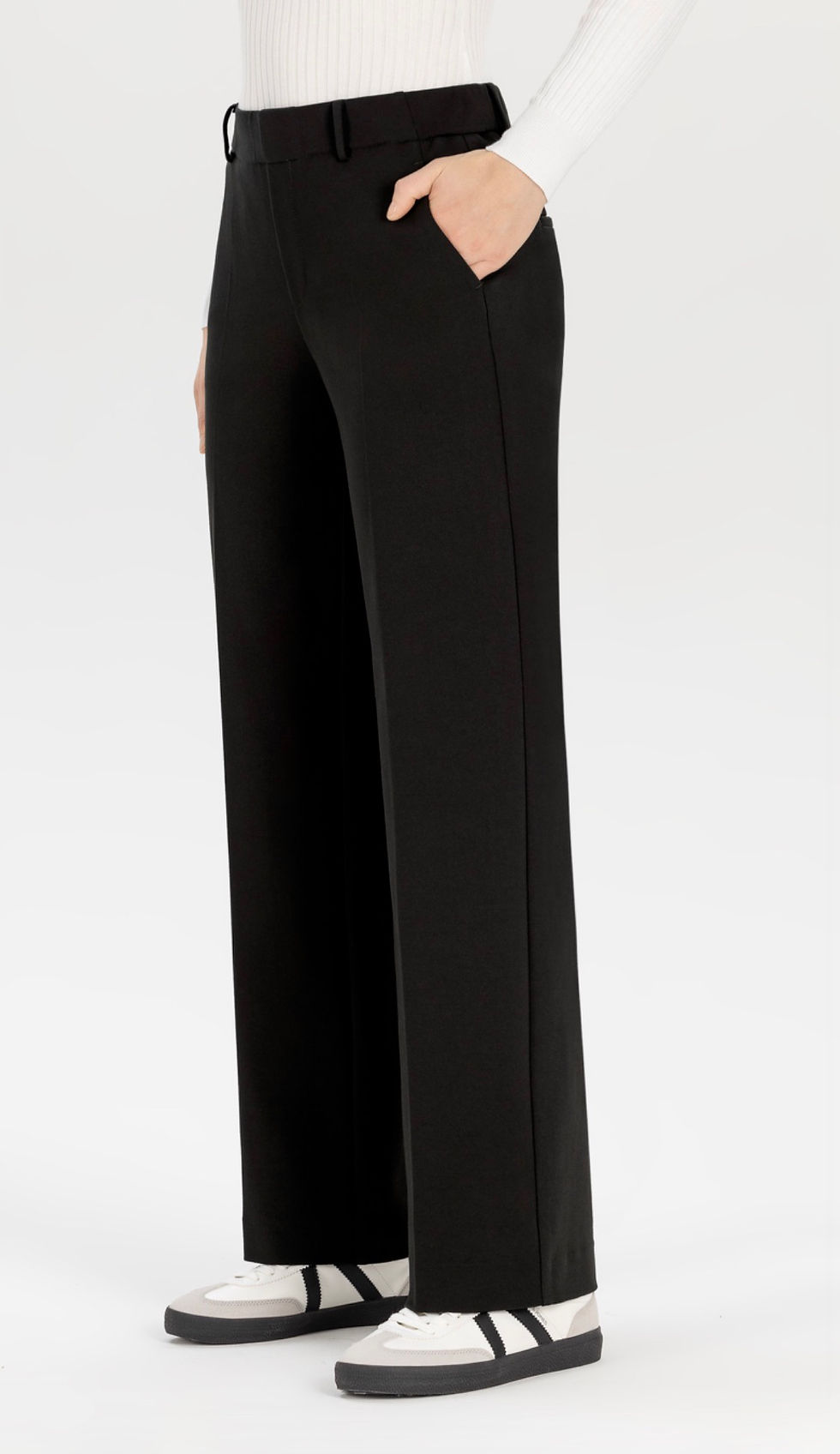 Thumbnail: Stehmann Fenja2-780 Pull-on Jersey Trousers Brown and Black