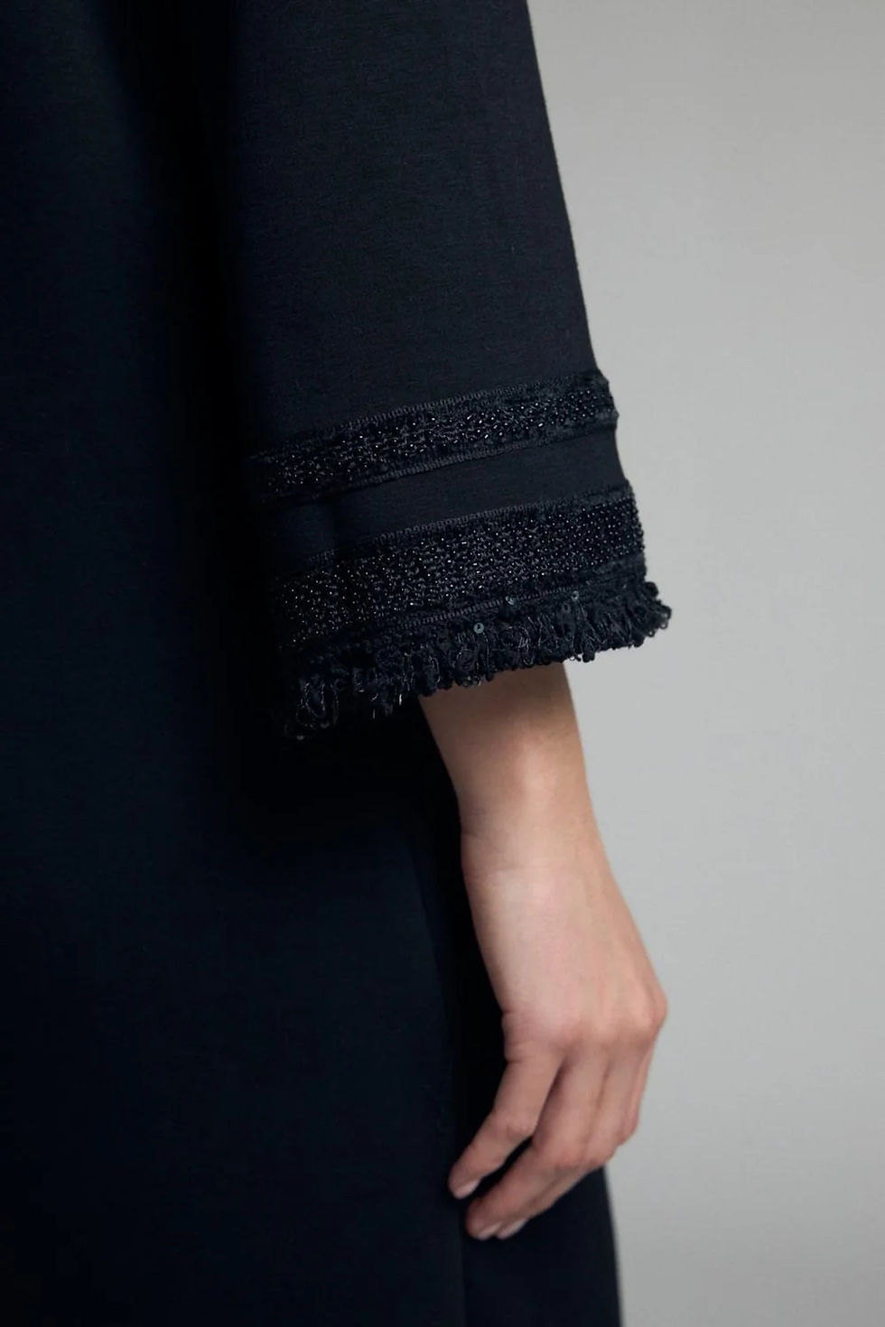 Thumbnail: Tinta Alodia  Embellished Cuff Shift Dress – Black