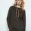 Thumbnail: Bariloche Geo Jaquard Brown Drawstring Neckline sweatshirt Top