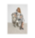 Front view of printed blouse and skirt by Tinta & Bariloche on a model
