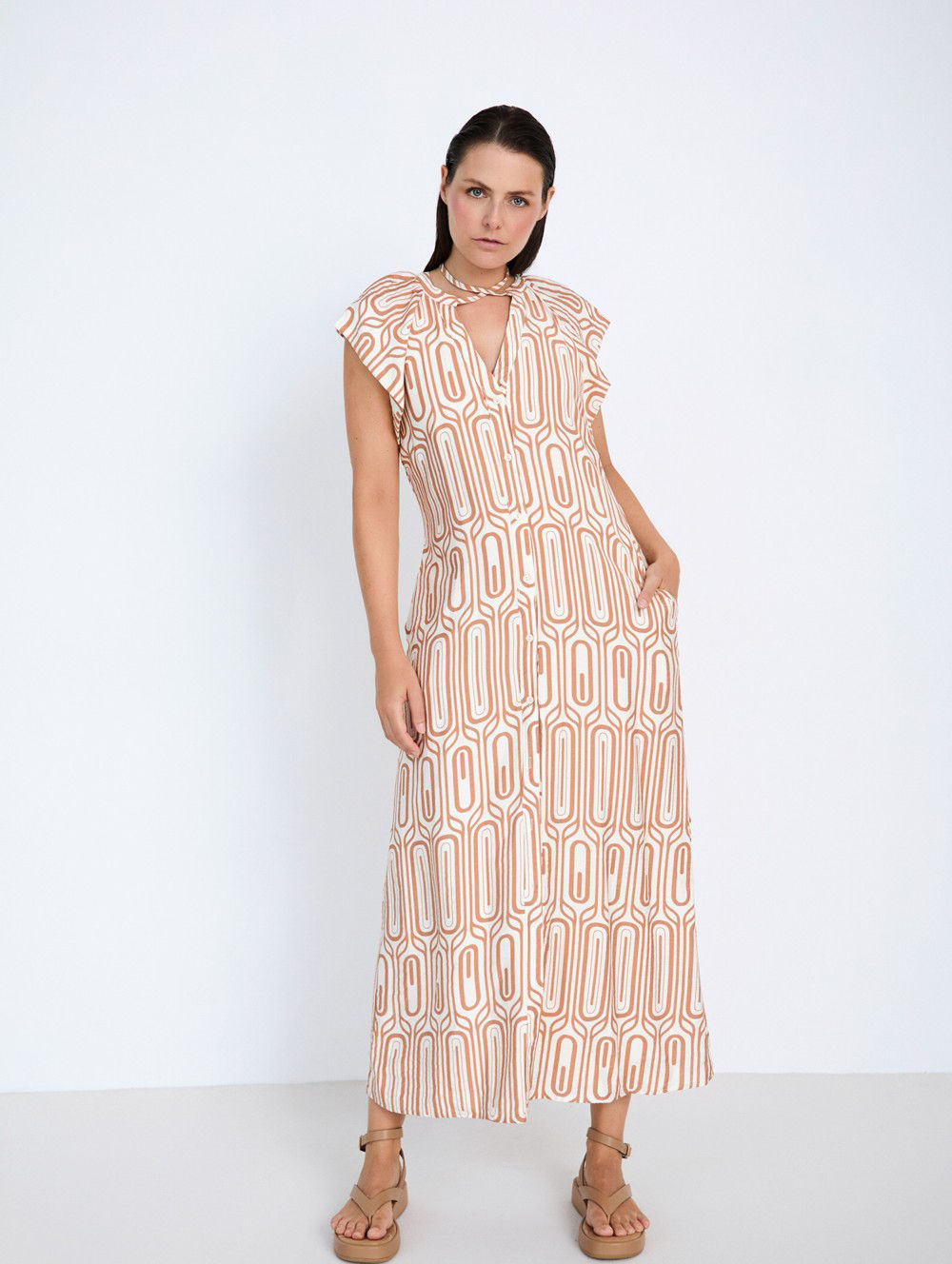 Skatie Geometric Print Dress
