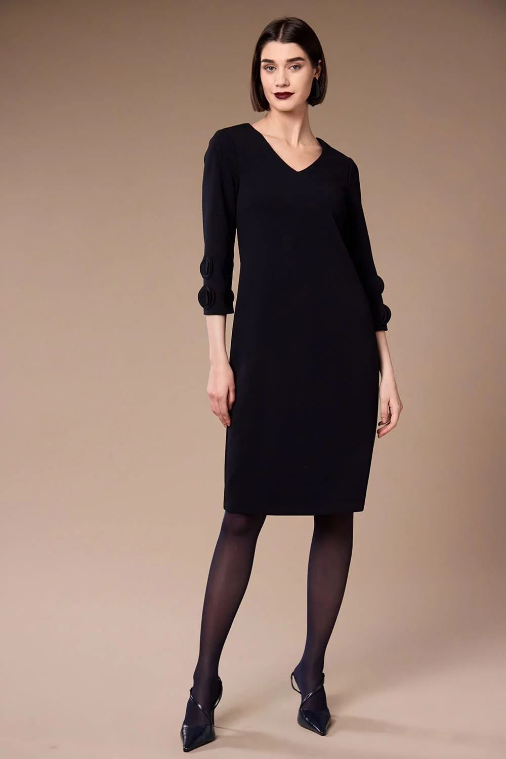 Peruzzi Frill Sleeve Dress Dark Navy