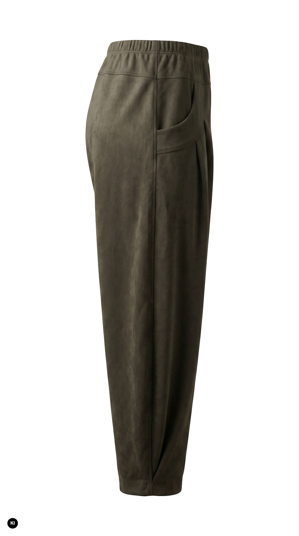 Thumbnail: Stehmann Rachell2-680 Vegan Suede Trousers Olive