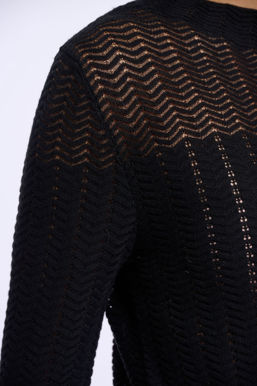 Thumbnail: Rino Pelle Ilvi Mock Neck Top Birch and Black