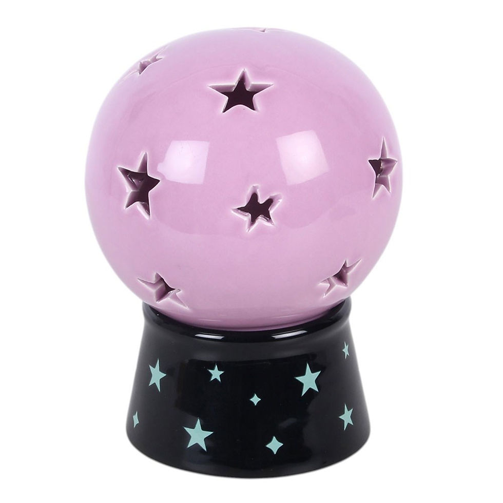 Thumbnail: Crystal Ball Tealight Candle and Incense Cone Holder
