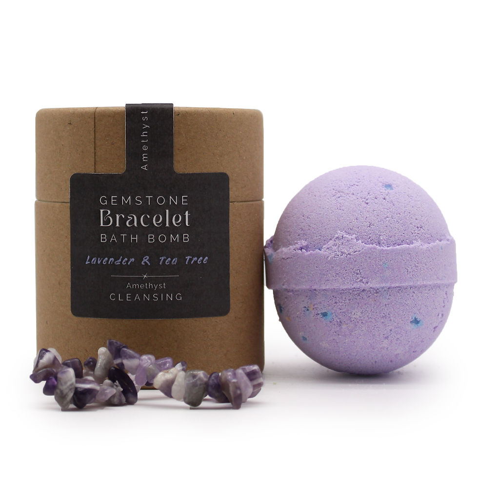 Thumbnail: Amethyst Quartz Gemstone Bracelets Bath Bomb