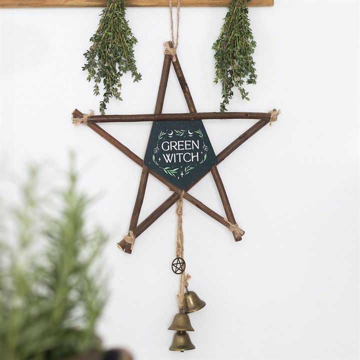 Green Witch Hanging Willow Pentagram