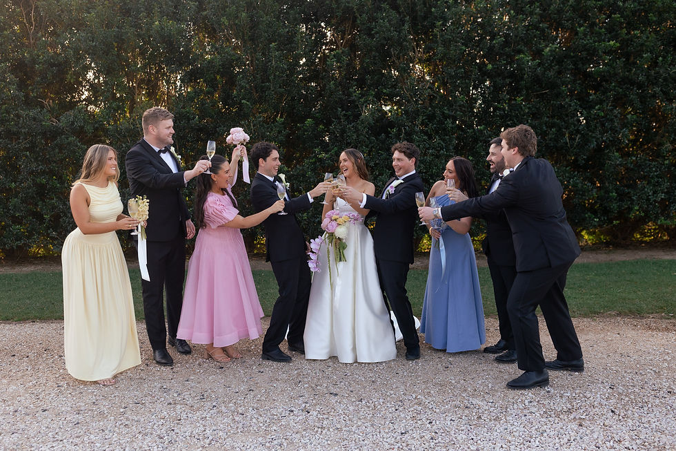 Pastel coloured wedding at Summergrove Estate