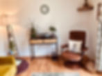 April's counselling room in Worthing