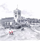 Haddenham Church and Pond 567