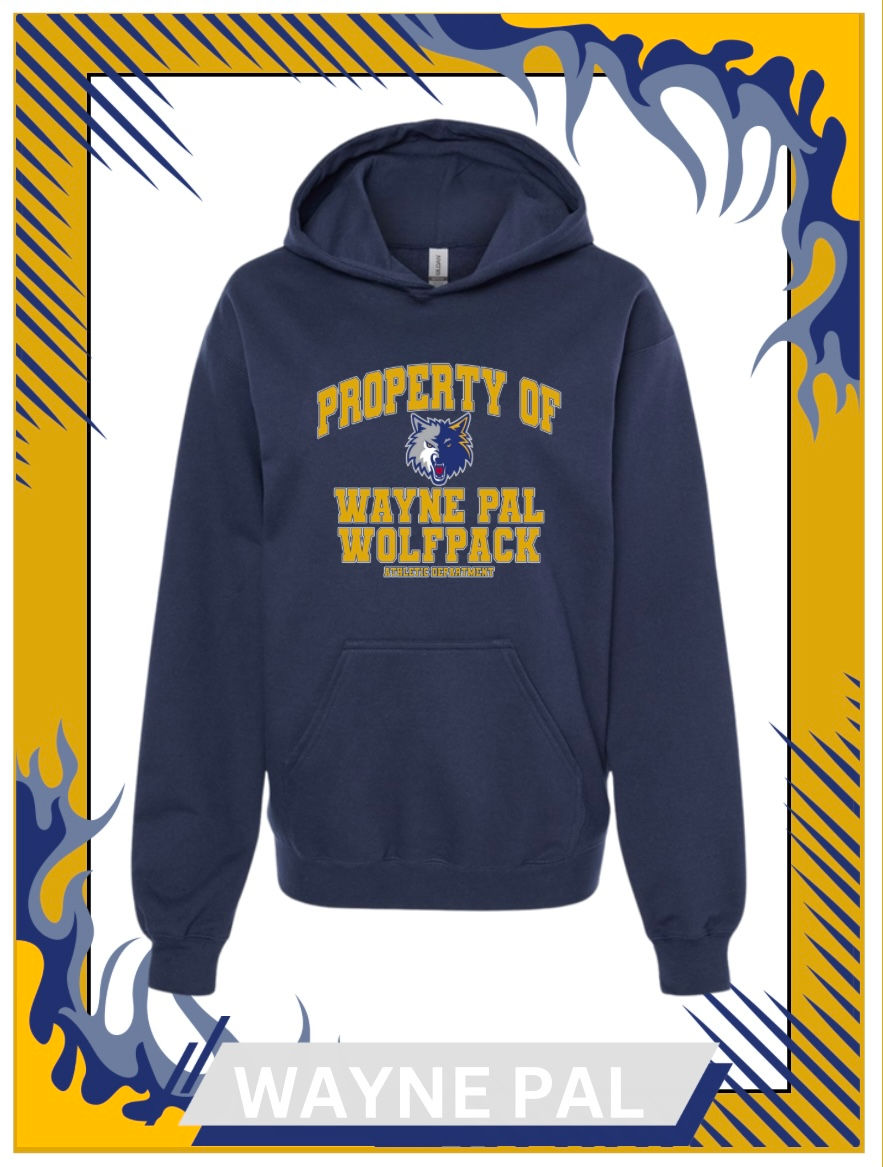 Wolfpack Wayne PAL "Property of" Faded Navy Hoodie