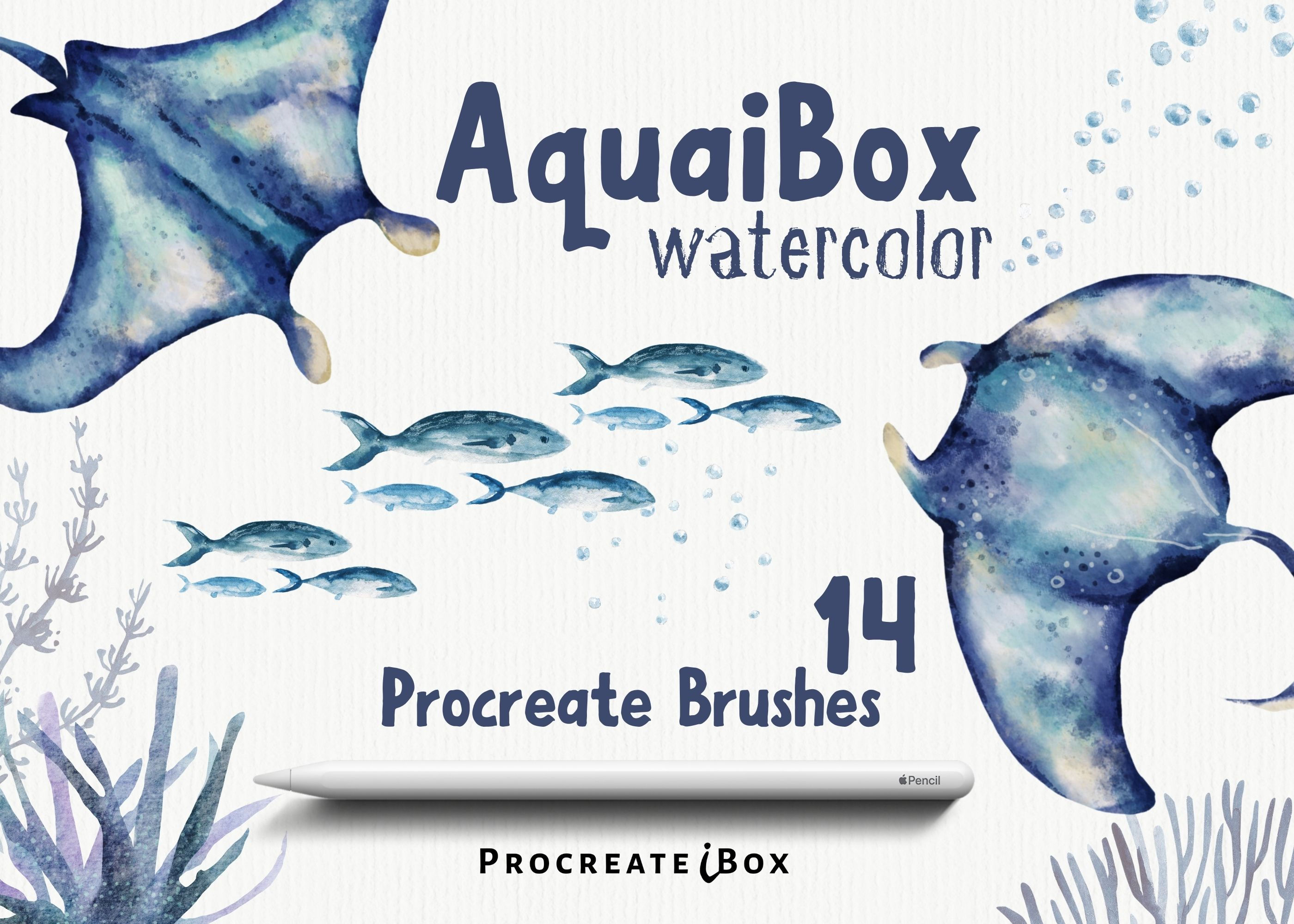 Procreate watercolor brushes | AquaiBox