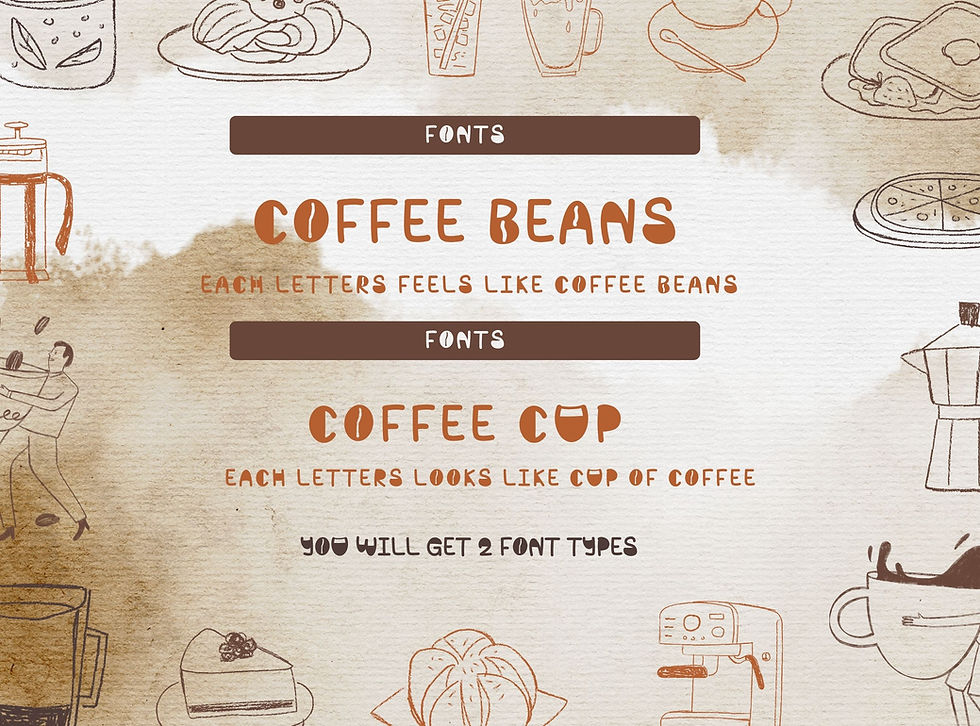Thumbnail: COFFEE BEANs cute hand writing fonts