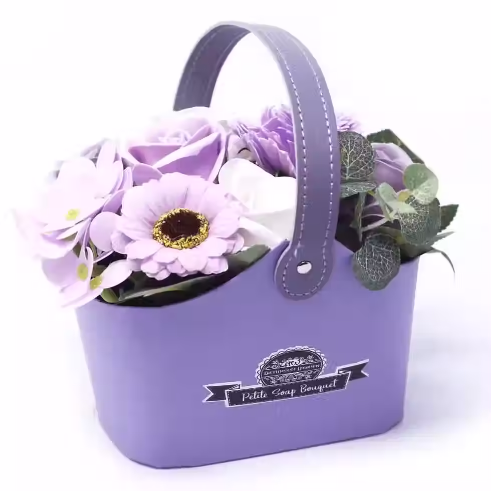 Soft Lavender Bouquet Petite Basket