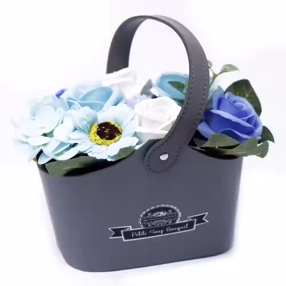 Soothing Blues Bouquet Petite Basket