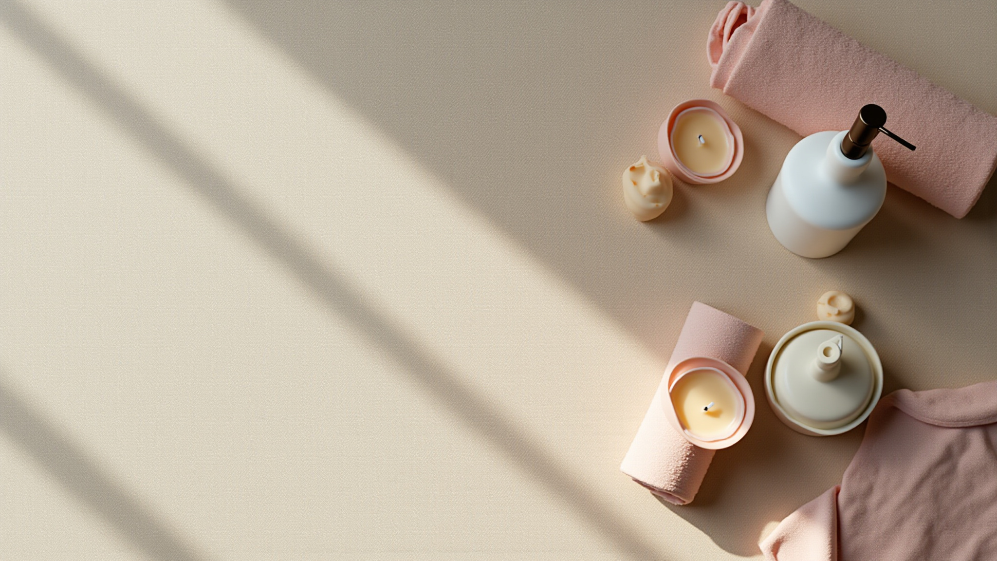 Background image of table with candles on display