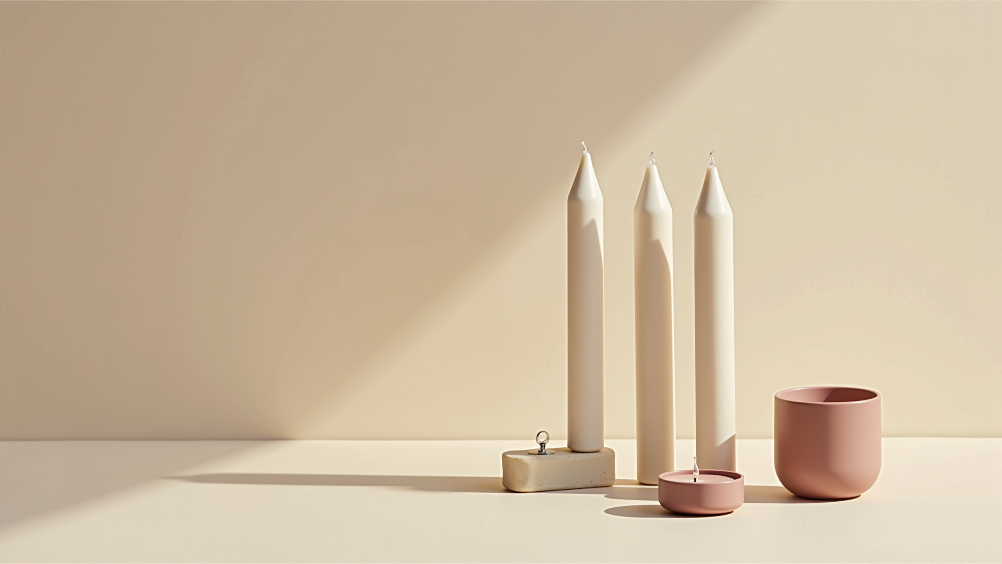Background image of candles on table for decoration purposes