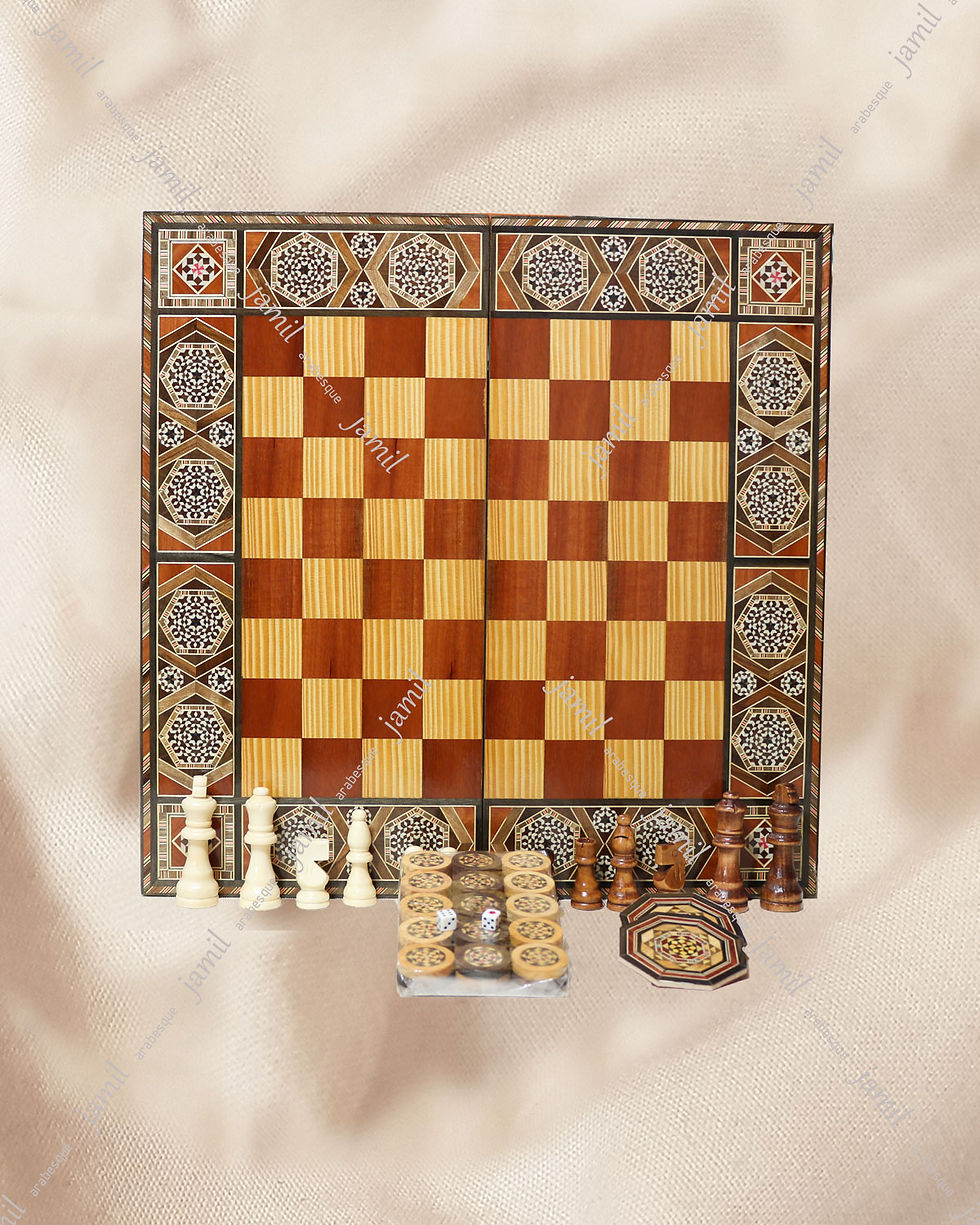 Thumbnail: 20"/50cm Chess and Backgammon Board