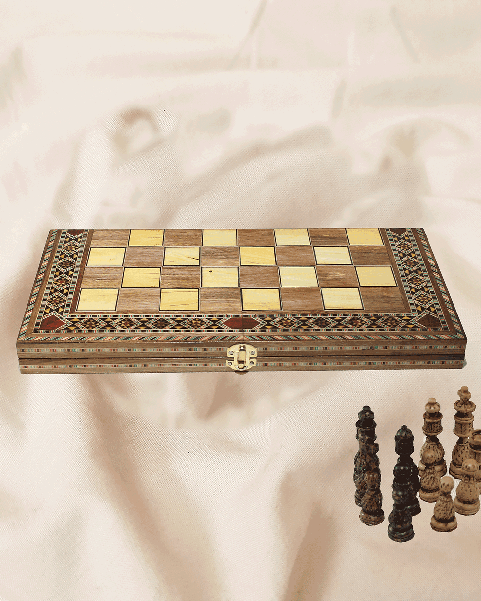 Thumbnail: 16" Foldable Chess/Card Game Board,