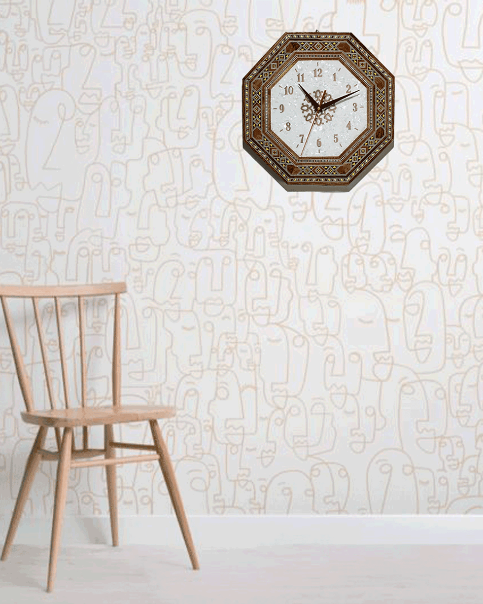 Thumbnail: Unique Mosaic engraved wall clock,
