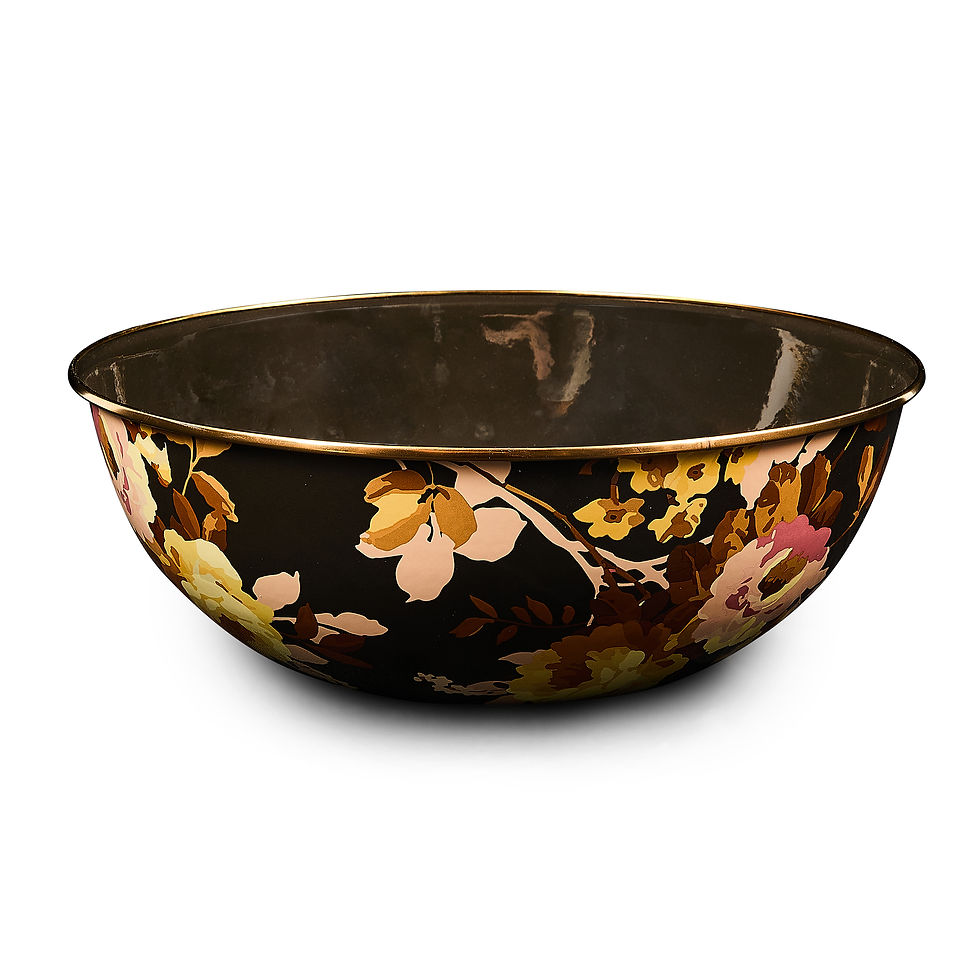 Wild Rose Brown Extra Large Everyday Bowl