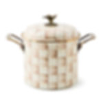 MacKenzie-Childs Mocha Check 7 Quart Stockpot