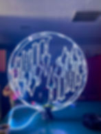 Custom LED and acrylic etchings engraved for the Electric Forest Festival centerpiece