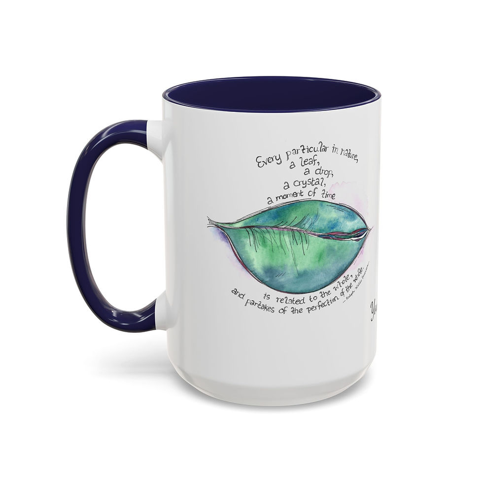 Thumbnail: Emerson Quote Accent Coffee Mug - Motivational Design for Nature Lovers
