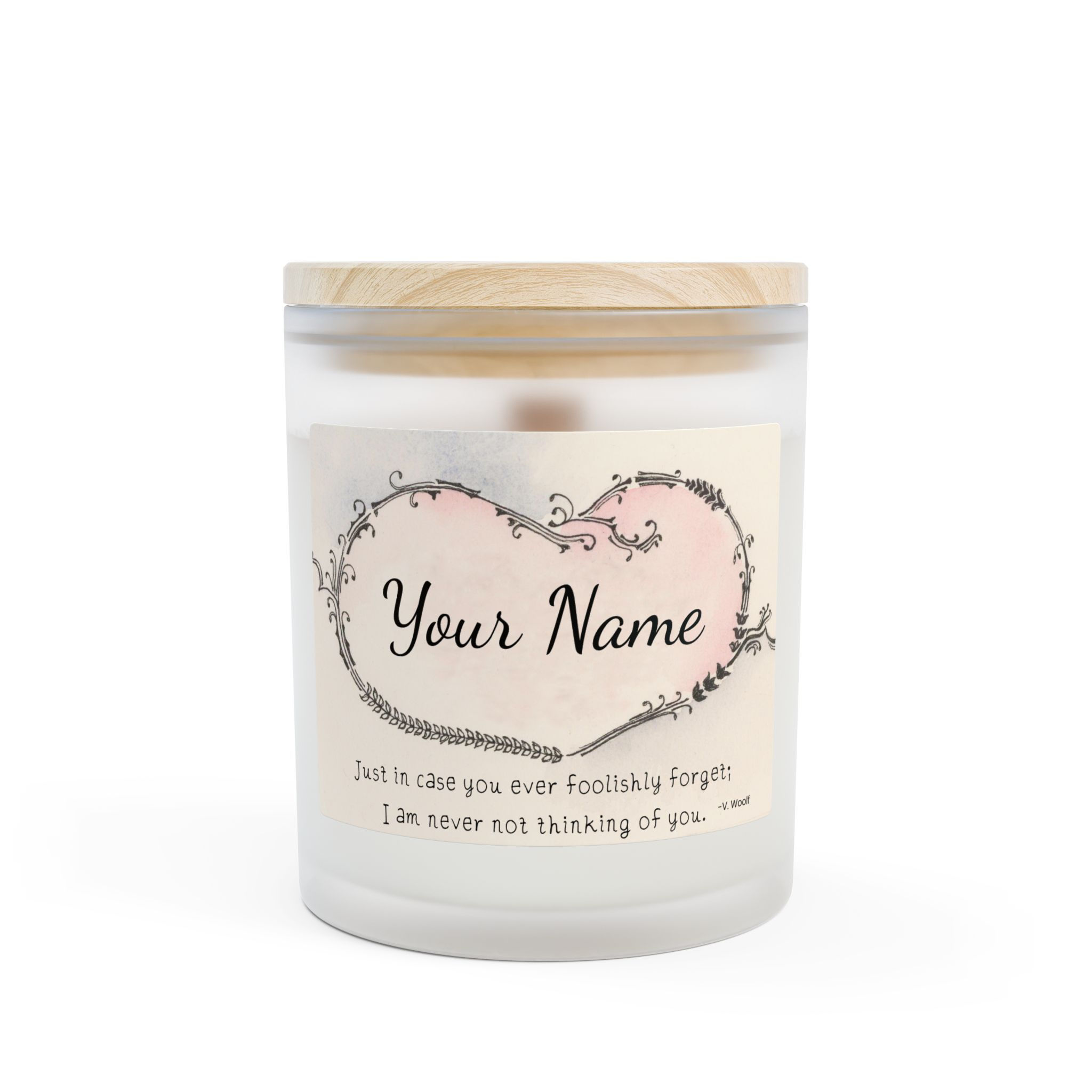 Personalized V. Woolf "Thinking of You" Scented Candle (11oz)