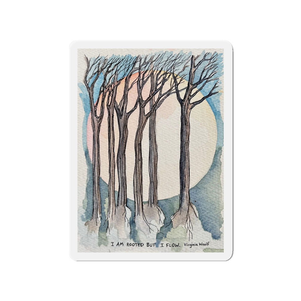 Thumbnail: Inspirational Die-Cut Magnet with Virginia Woolf Quote