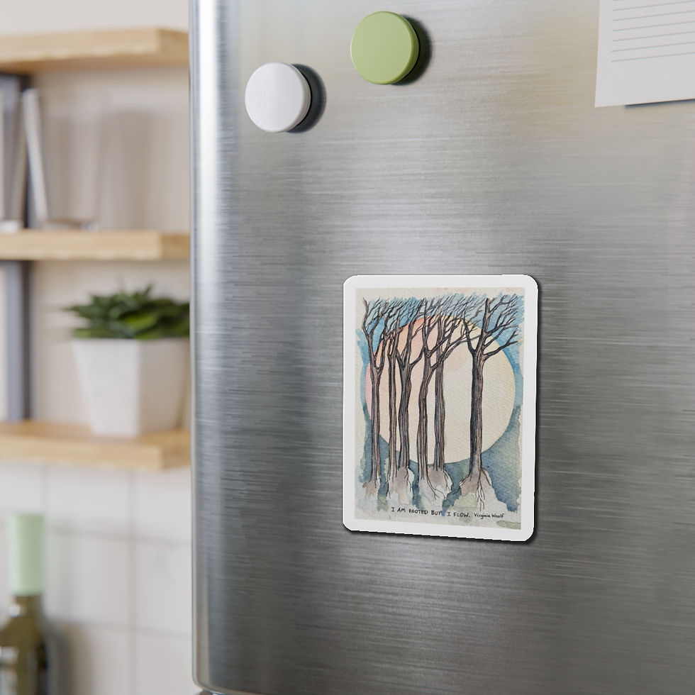 Thumbnail: Inspirational Die-Cut Magnet with Virginia Woolf Quote