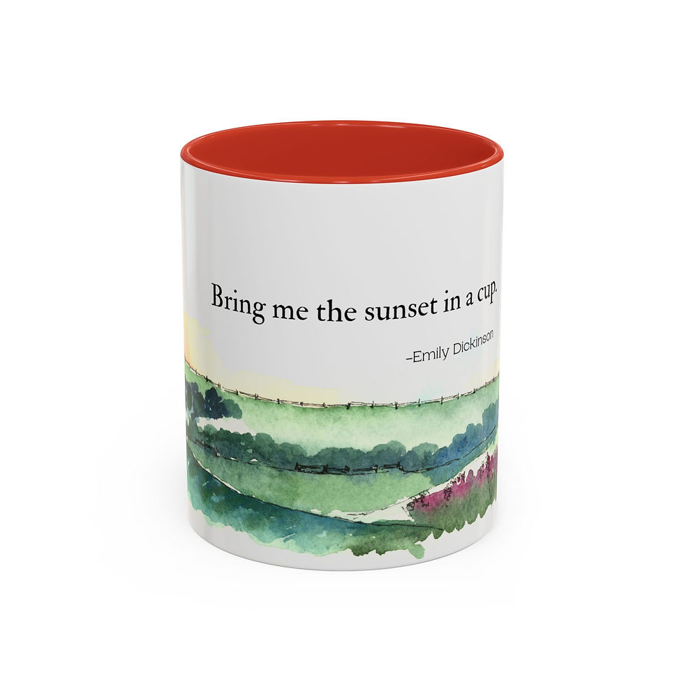 Thumbnail: Sunset Coffee Mug with Emily Dickinson Quote