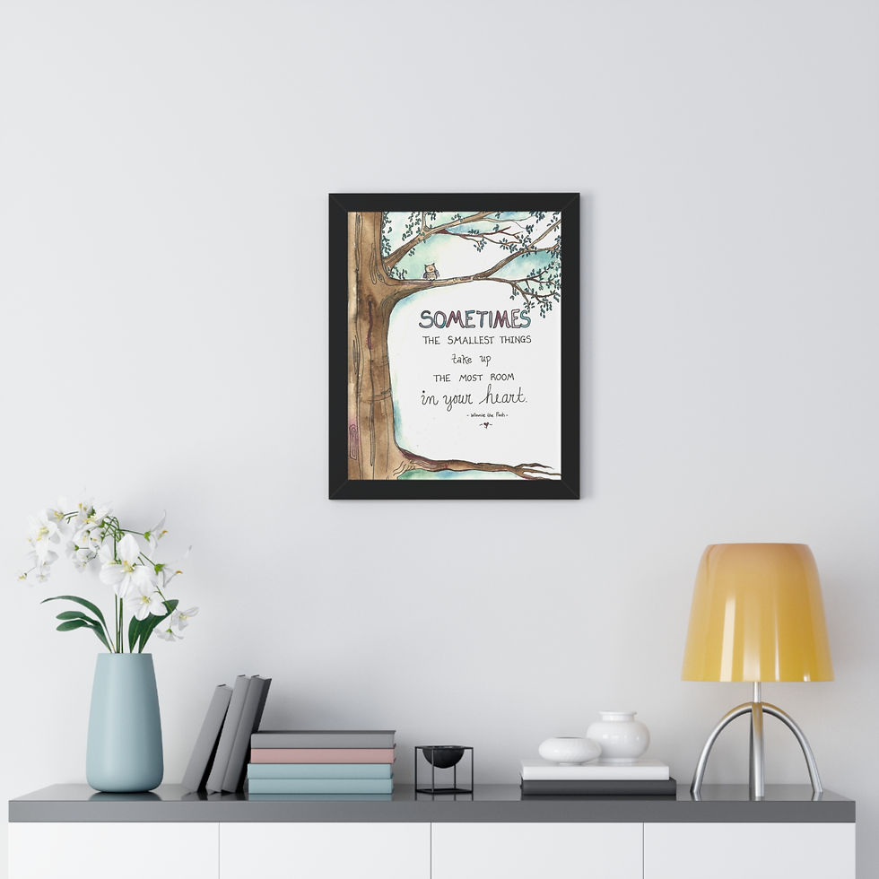 Thumbnail: Pooh "Sometimes the Smallest Things" Framed Vertical Poster