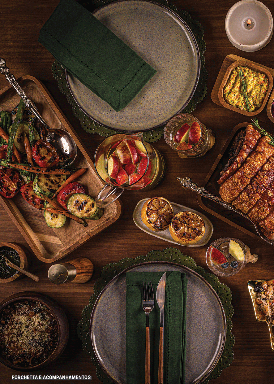 cardápio de encomendas de Natal acompanhamentos