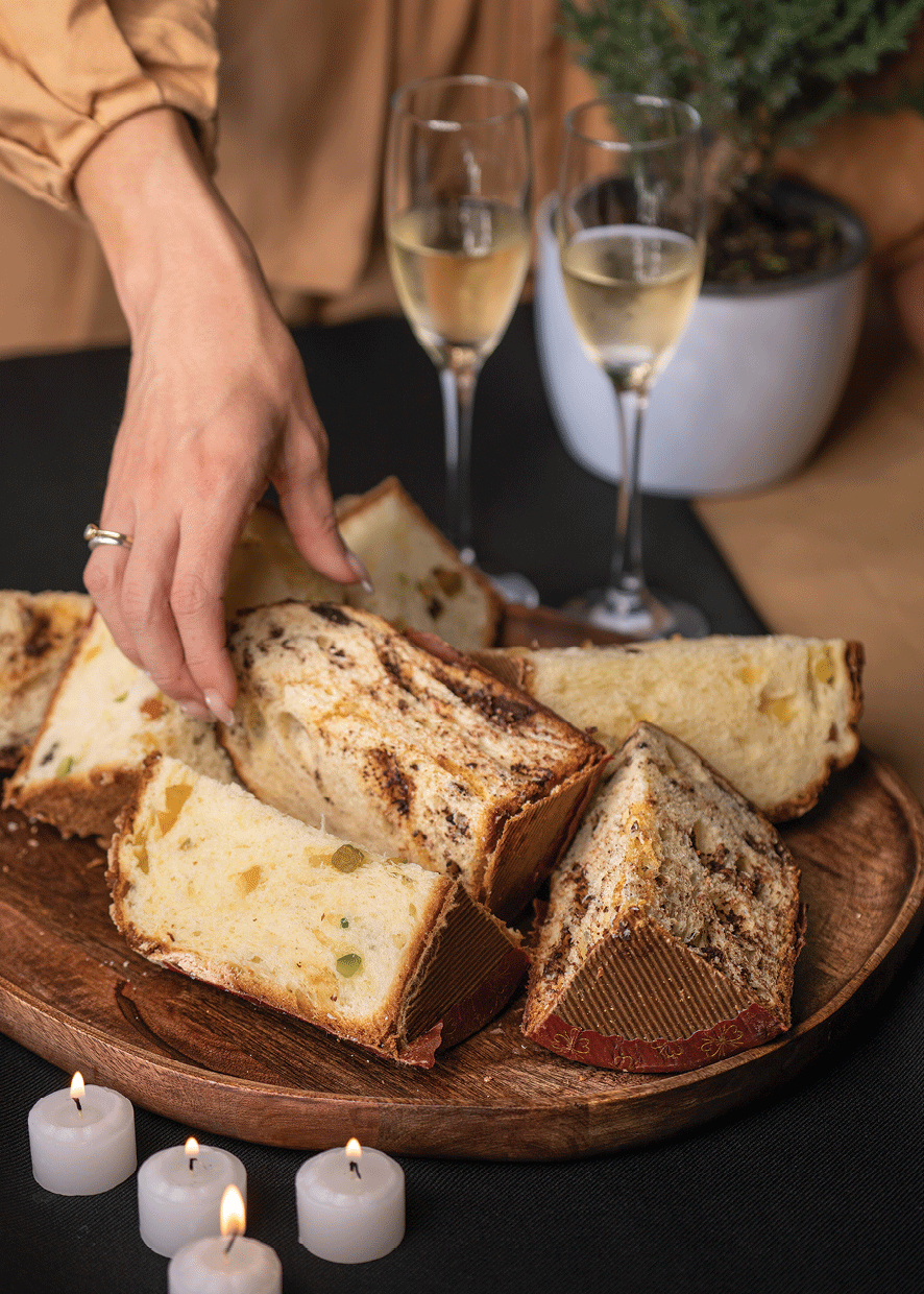 cardápio de encomendas de Natal panettones