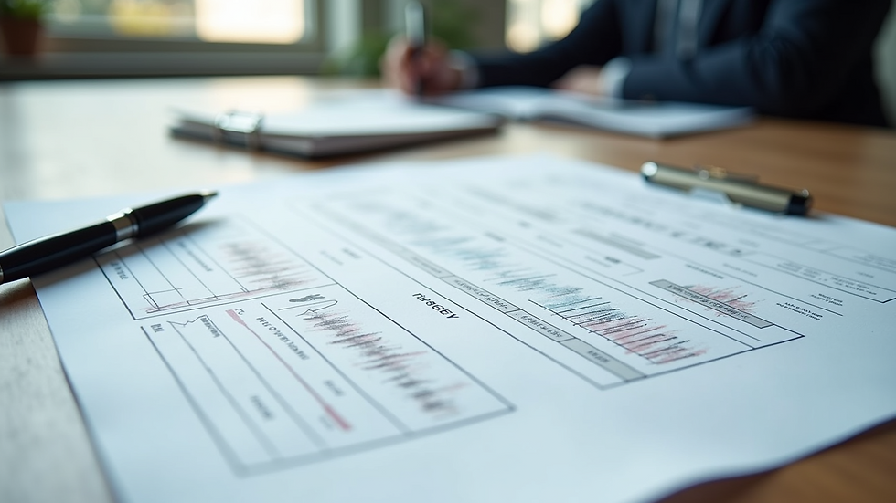 Close-up view of a fire safety plan document on a desk