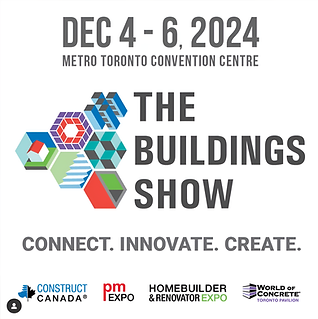 Event announcement for The Buildings Show, December 2024.