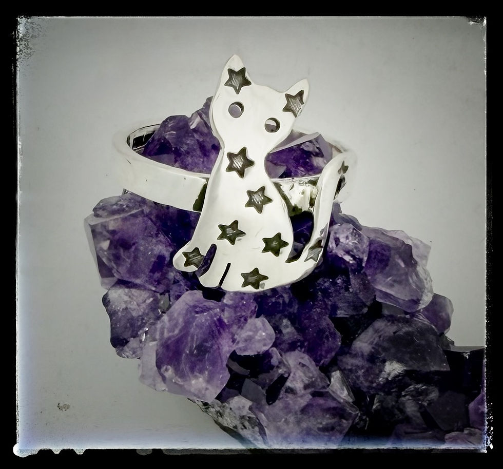 Thumbnail: Celestial Halloween Cat Ring
