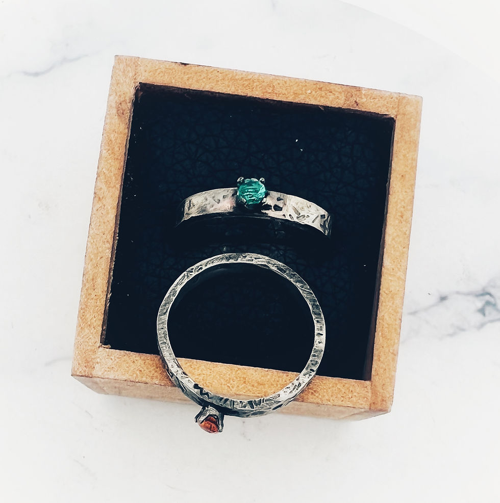 Thumbnail: Lab-Created Emerald Band Ring