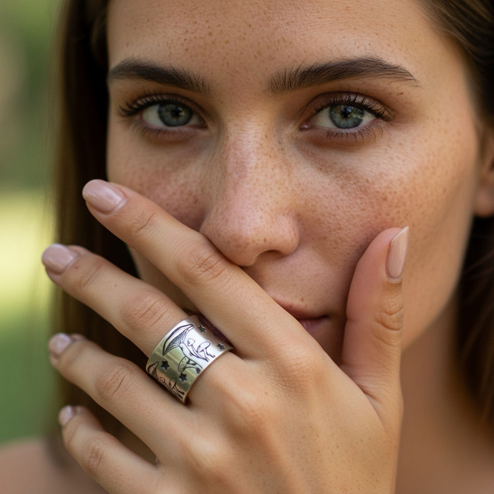 サムネイル： Mushroom Wide Band Ring