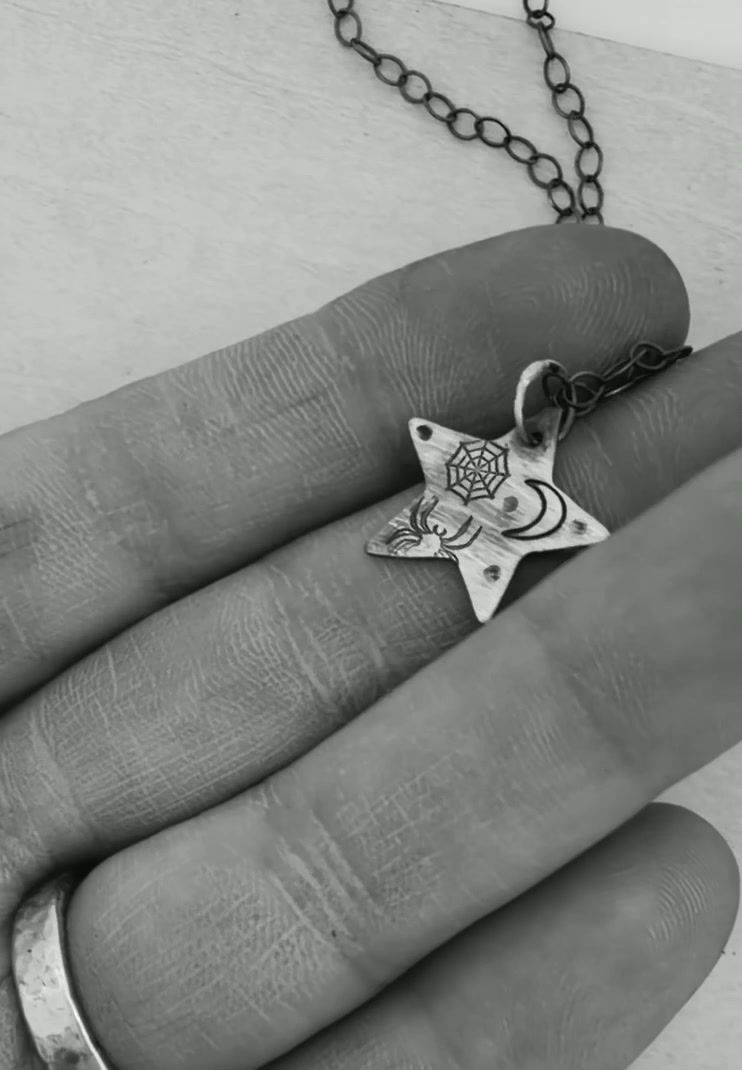 Thumbnail: Spooky Season Celestial Star Necklace